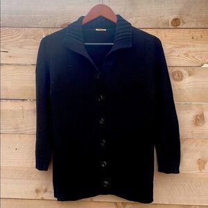 Italian Black Cardigan Sweater